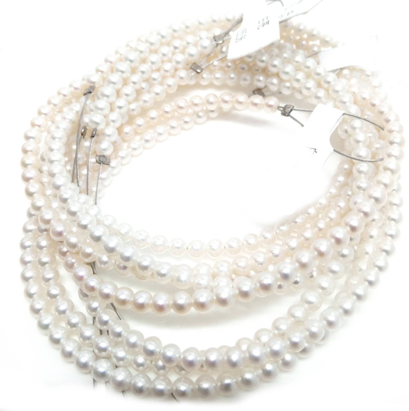 White 3-3.5mm Round Pearls